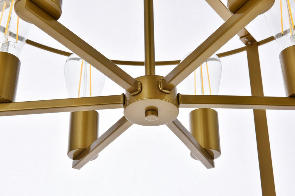 Ava 6-Light Pendant, Brass