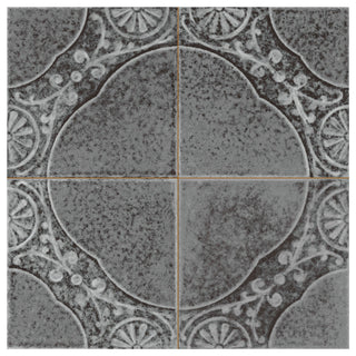 Kings Jaipur Black Ceramic Floor and Wall Tile