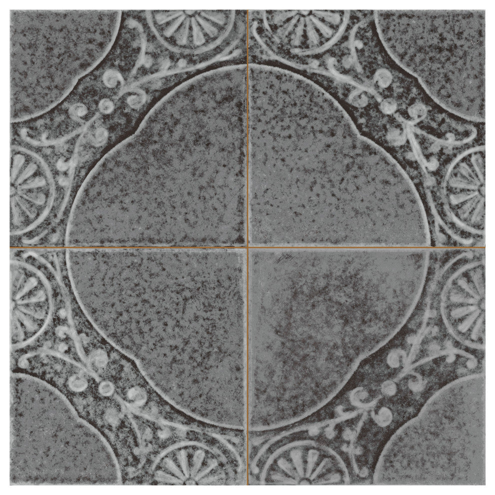 Kings Jaipur Black Ceramic Floor and Wall Tile