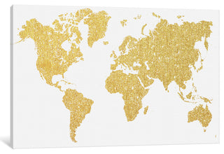 "Gold Map Gallery" by Natasha Westcoat, 40x26x1.5"