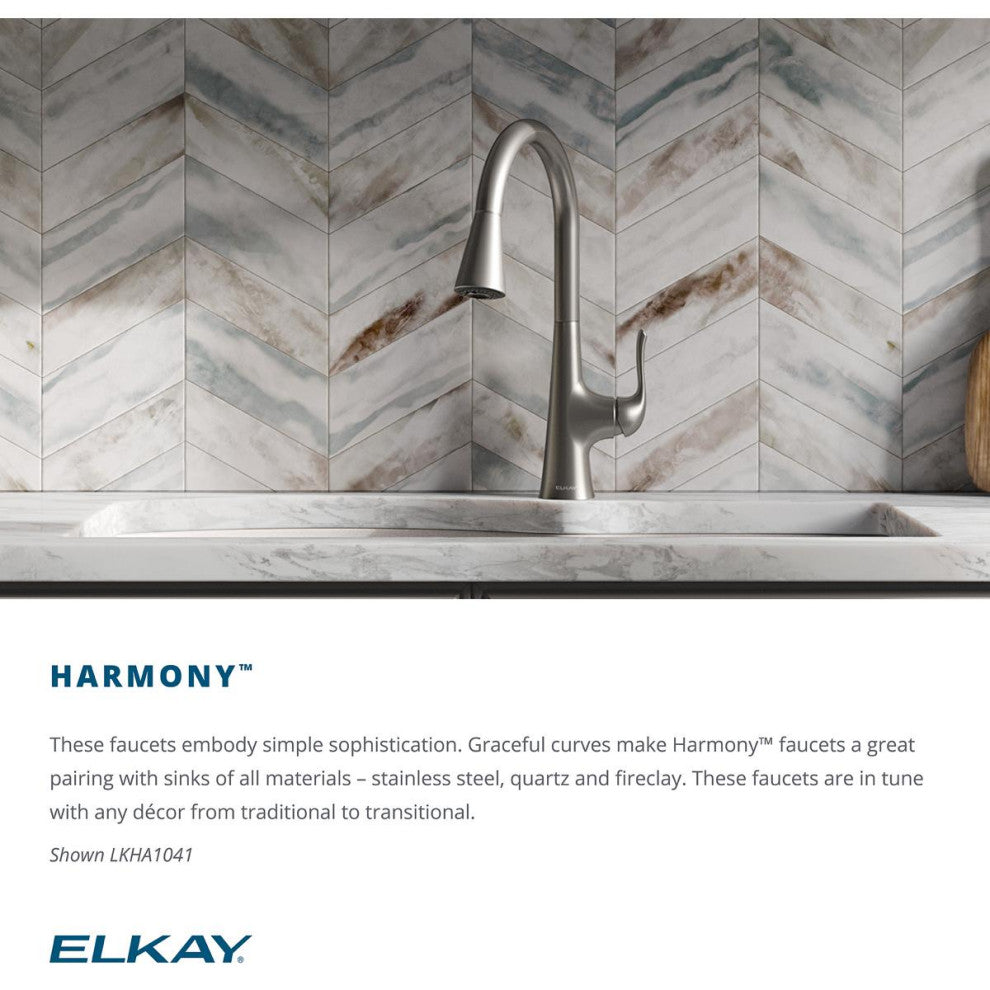 LKHA1041CR Elkay Harmony Single Hole Kitchen Faucet, Chrome