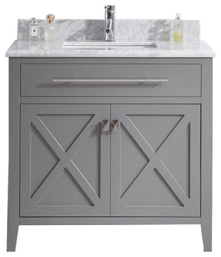 Wimbledon Vanity, Gray, 36"