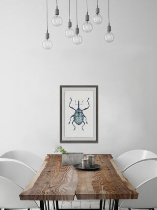 "Blue Beetle" Framed Painting Print, 16"x24"