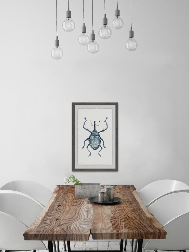 "Blue Beetle" Framed Painting Print, 16"x24"
