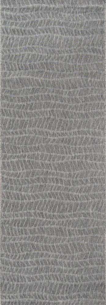 Novogratz by Momeni Villa Emilia Grey Indoor Outdoor Rug 2' X 6' Runner
