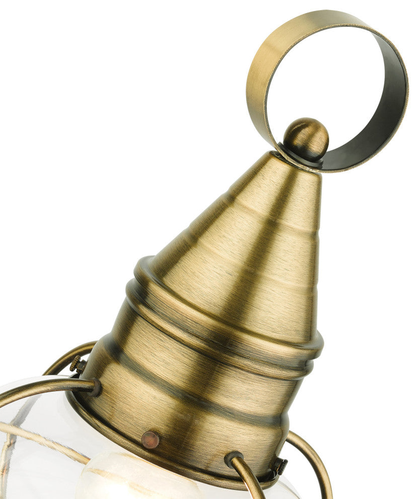 Antique Brass Nautical, Farmhouse, Bohemian, Colonial, Outdoor Post Top Lantern