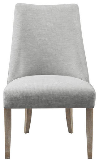 Martha Stewart Winfield Upholstered Farmhouse Dining Chair, Light Grey