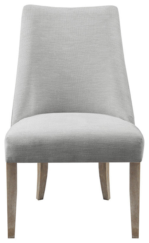 Martha Stewart Winfield Upholstered Farmhouse Dining Chair, Light Grey