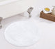 Waterford Absorbent Cotton and Machine washable Bath Rug 22" Round, White