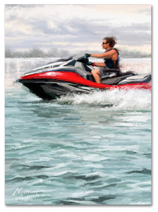 The Macneil Studio 'Jet Ski' Canvas Art, 24"x18"