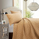 Velvet Diamond Quilt Set, Full/Queen, Gold, 3 Piece