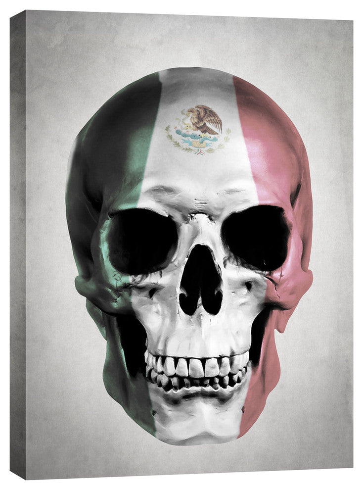 Cortesi Home "Mexican Skull Gray" by Nicklas Gustafsson, Giclee Canvas, 26"x34"