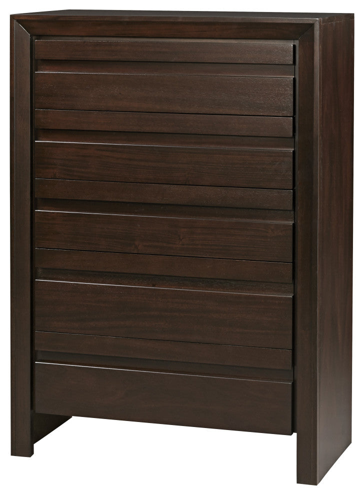 Modus Element 6 Piece Full Bedroom Set With 2 Nightstand, Chocolate Brown