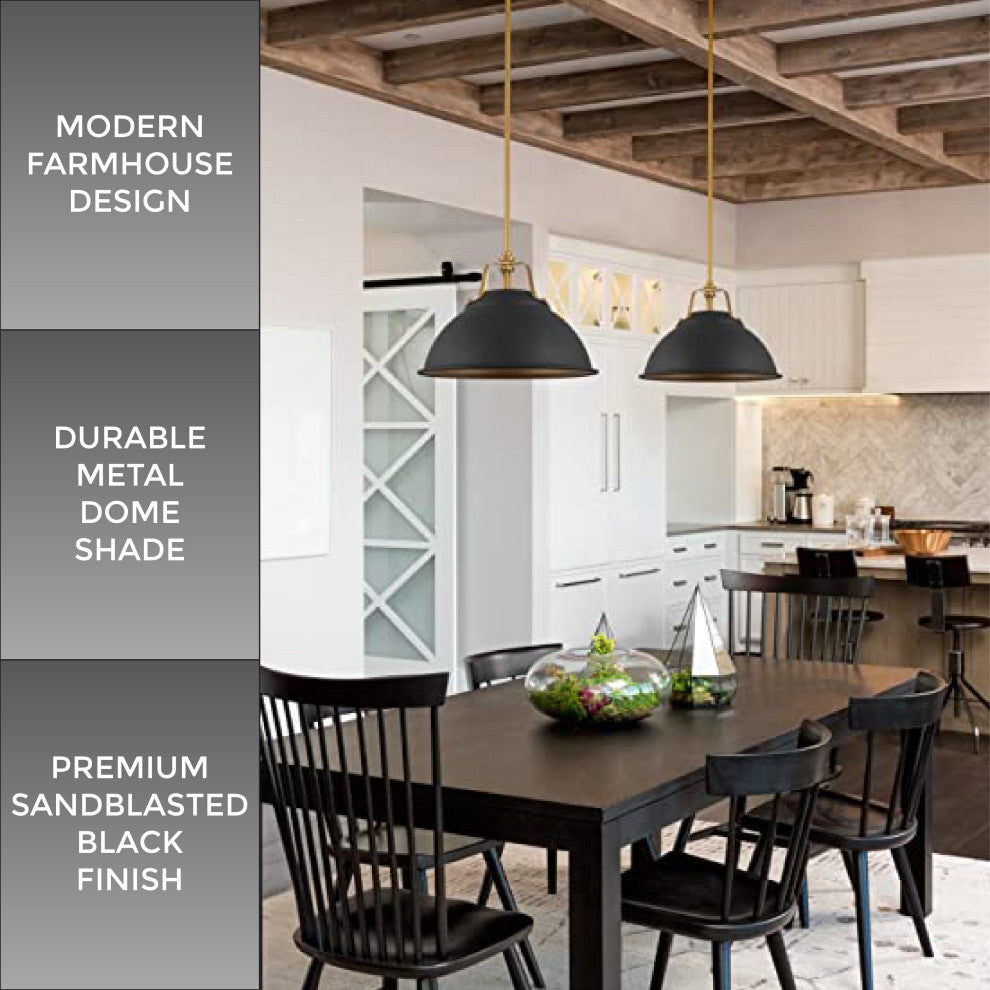 Black dome light fixtures Modern metal lamp shade 3-Light pendant lamp