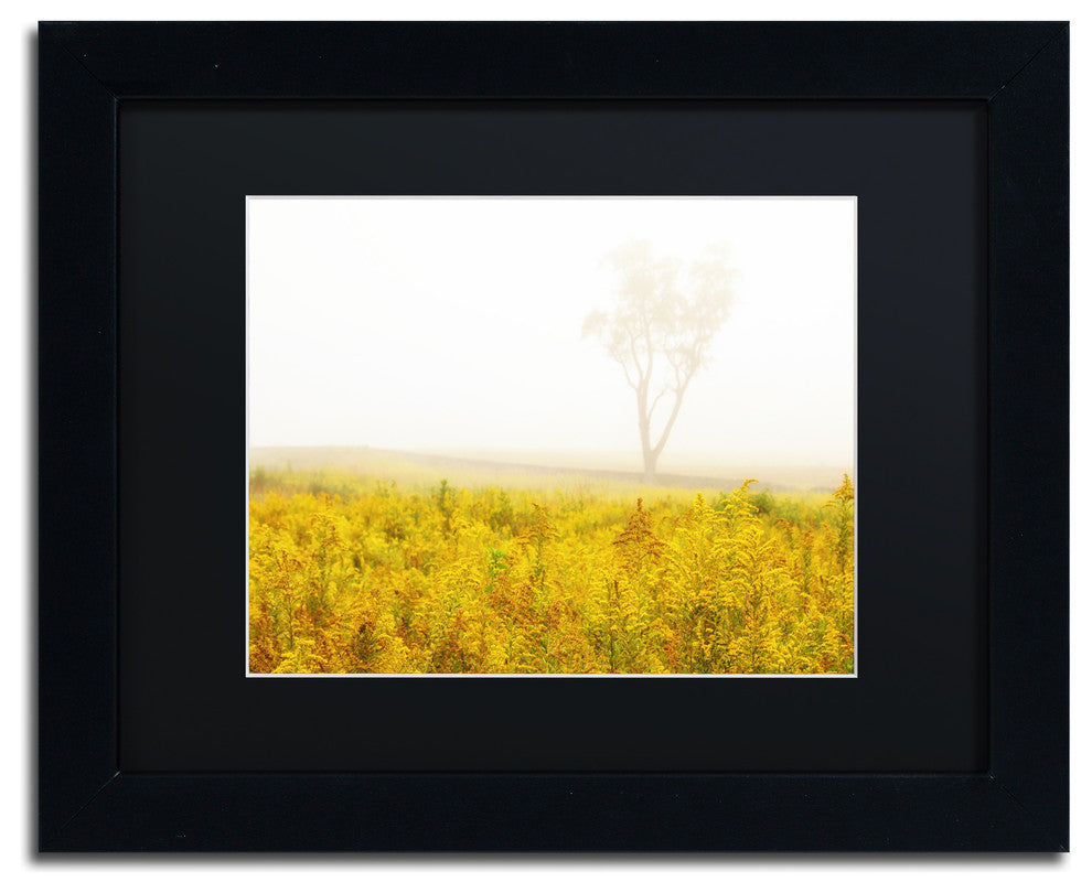 PIPA Fine Art 'Dreams of Goldenrod and Fog' Matted Framed Art, 14x11