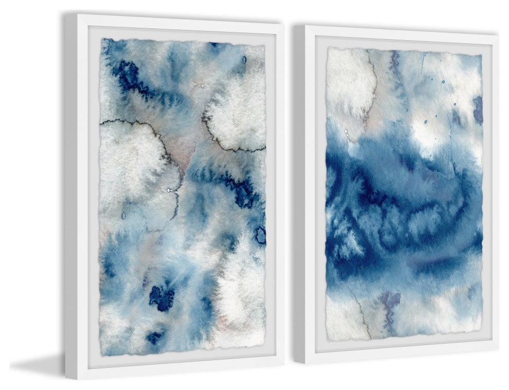 Inside the Blue Abyss Diptych, 2-Piece Set, 24x36 Panels