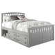 Hillsdale Schoolhouse 4.0 Charlie Wood Full Captain's Bed With Storage