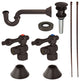 Plumbing Sink Trim Kit, P-Trap and Overflow Drain, Oil Rubbed Bronze