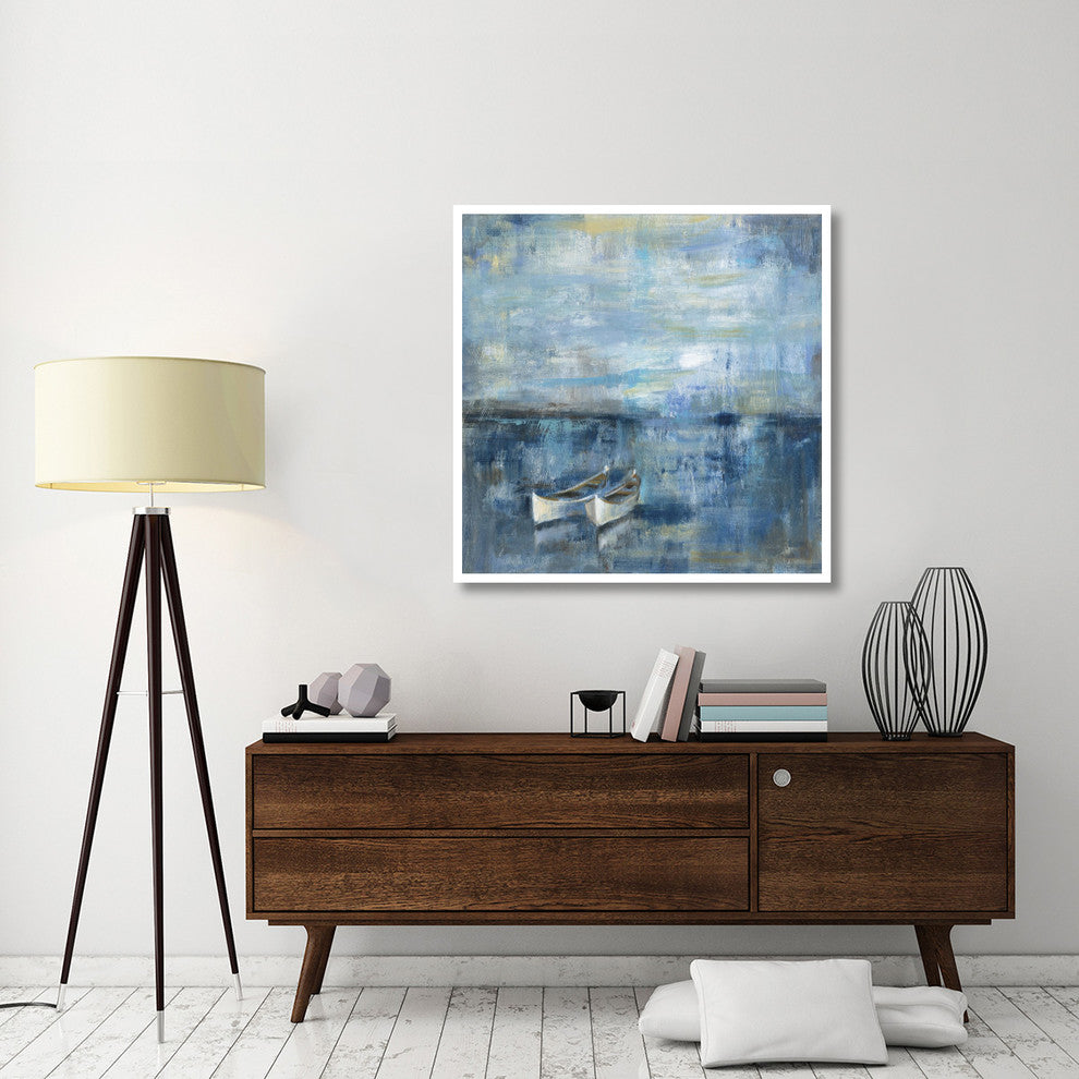 "Two Boats" Digital Paper Print by Silvia Vassileva, 42"x42"