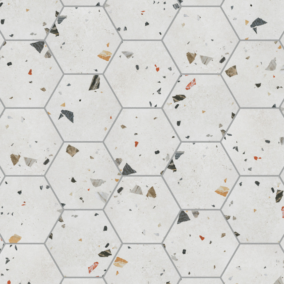 Sonar Hex Porcelain Floor and Wall Tile Sample