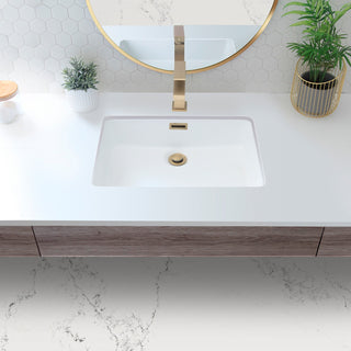 STYLISH Brushed Gold Pop-Up Bathroom Sink with Overflow