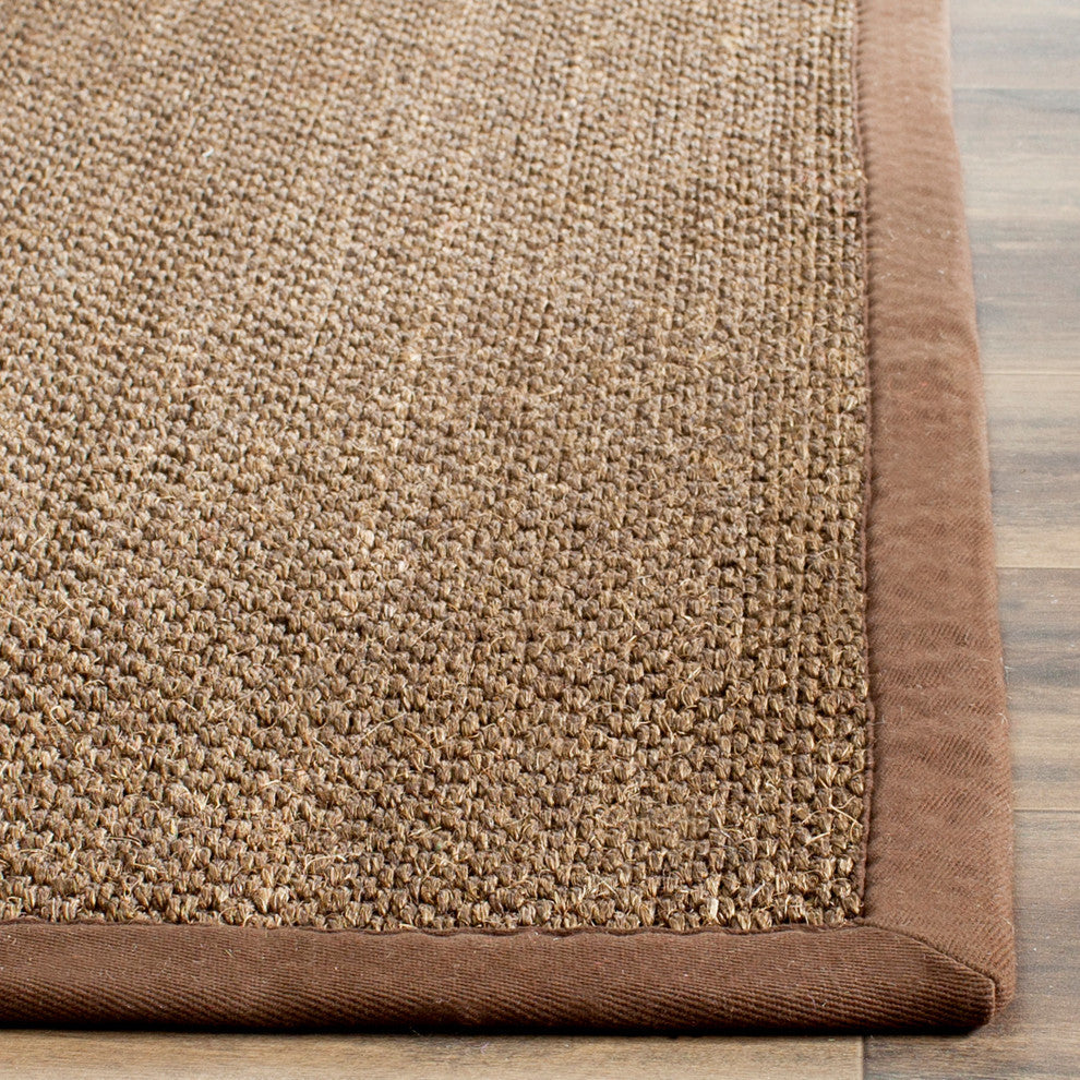 Safavieh Natural Fiber Collection NF443 Rug, Brown, 4' Square