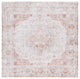 Safavieh Couture Tucson Collection, TSN105 Machine Washable Rug, Light Grey / Rust, 10'' Square