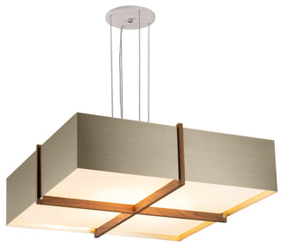 Veram Pendant Integrated LED, Walnut, Distressed Brass, 18, 3500k