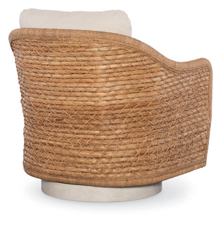Pompano Swivel Lounge Chair, Natural/Flax