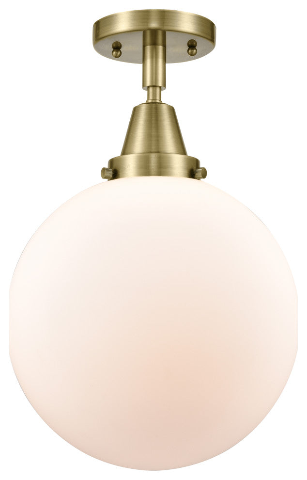 Innovations Lighting 447-1C-AB-G201-10 Beacon 1 Light 10" Flush Mount