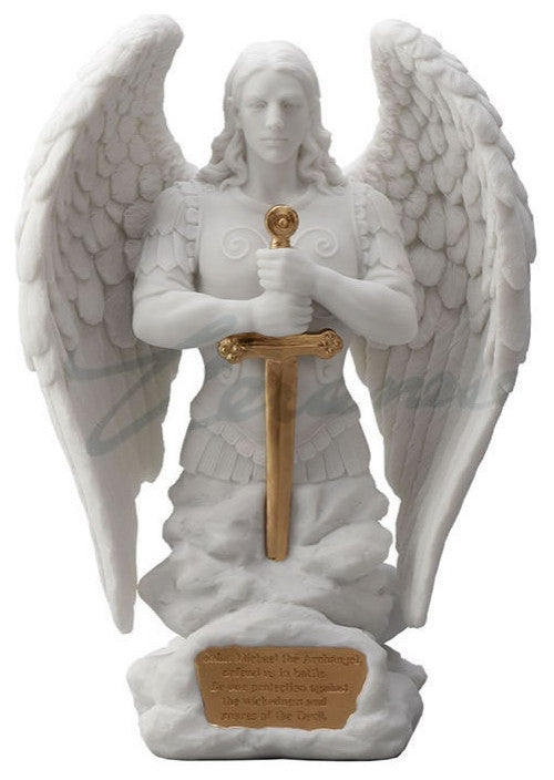 Saint Michael Prayer Monument Art Sculpture Statue Figurine
