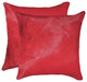 18"x18"x5" Firecracker Cowhide Pillow, Set of 2