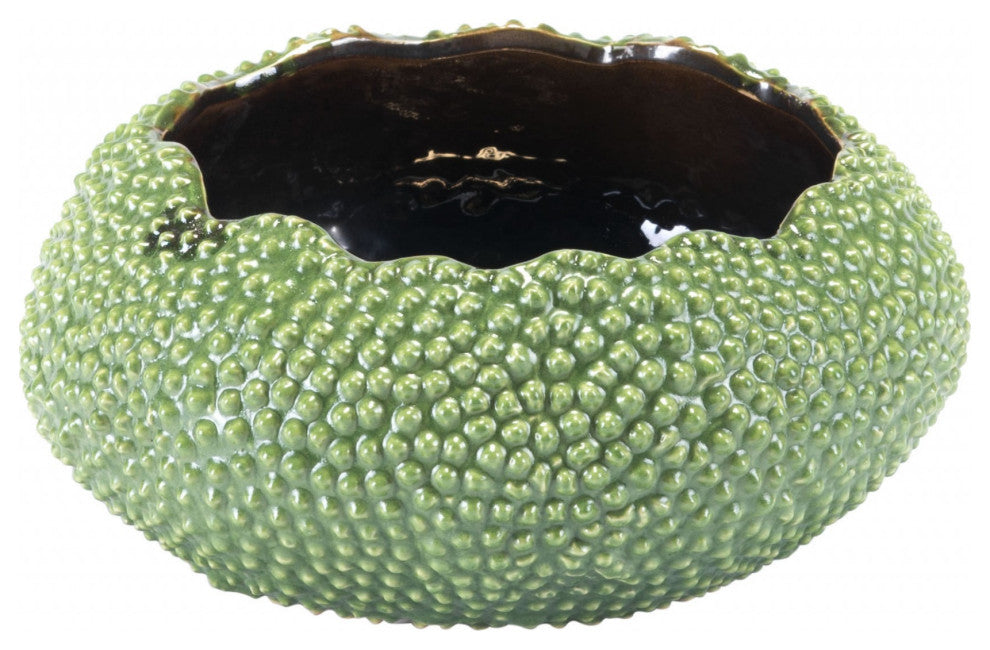 8.5" x 8.5" x 3.9" Green, Ceramic, Bowl