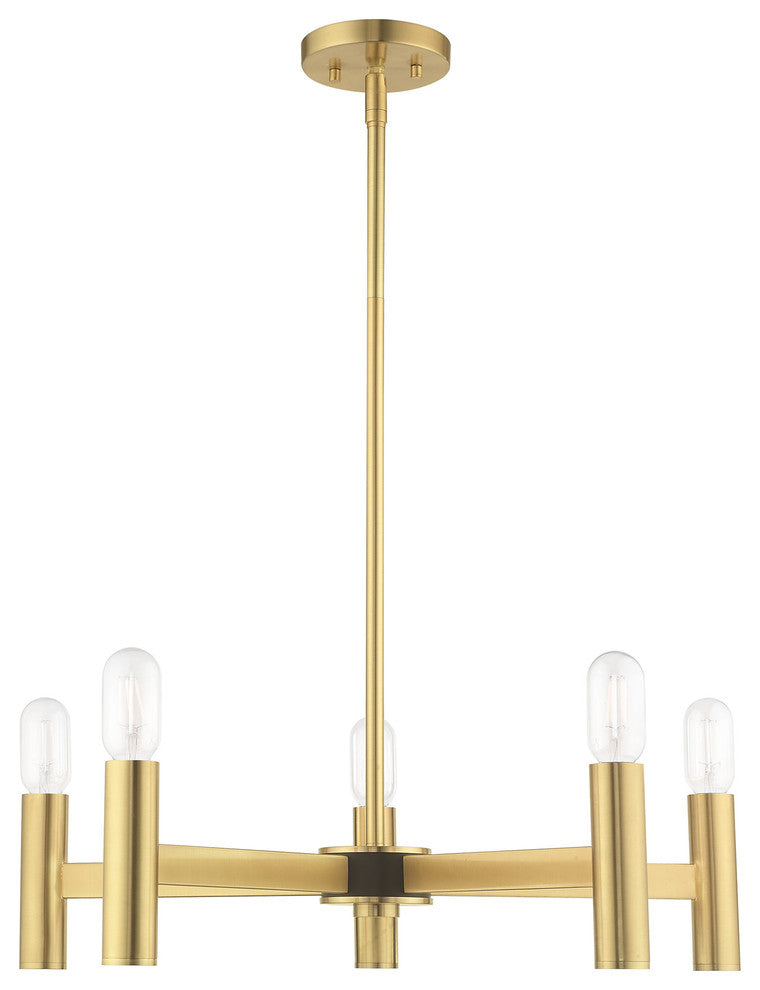 Livex Lighting Satin Brass 5-Light Chandelier