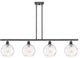Innovations 516-4I-BK-G1215-8 4 Light Island Light, Matte Black