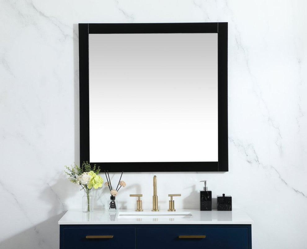 Elegant Decor Aqua Vanity Mirror Black