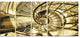 Architectural Detail of Paris in Winter, Abstract Canvas Art, 60"x28", 5 Panels