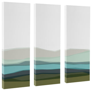 Blue Lake Canvas Art Set by The Creative Bunch Studio, Assorted 3 Piece 12x28