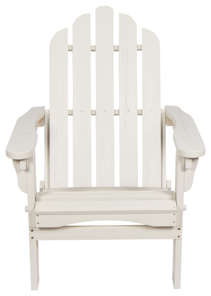 Shine Company 4659EW Marina II Adirondack Folding Chair Hydro-Tex Finish White