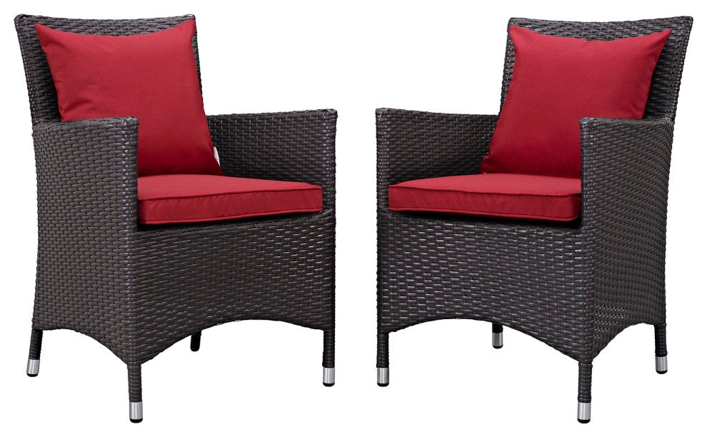 Espresso Red Convene 2-Piece Outdoor Patio Dining Set