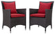 Espresso Red Convene 2-Piece Outdoor Patio Dining Set