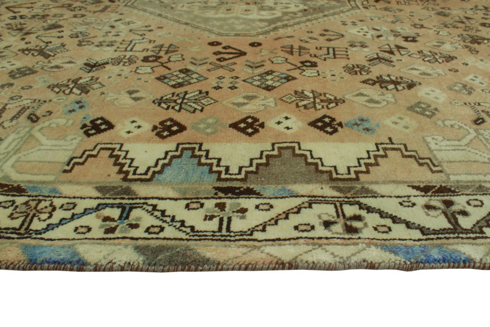 Fine Vintage Distressed Enyd Beige Rug