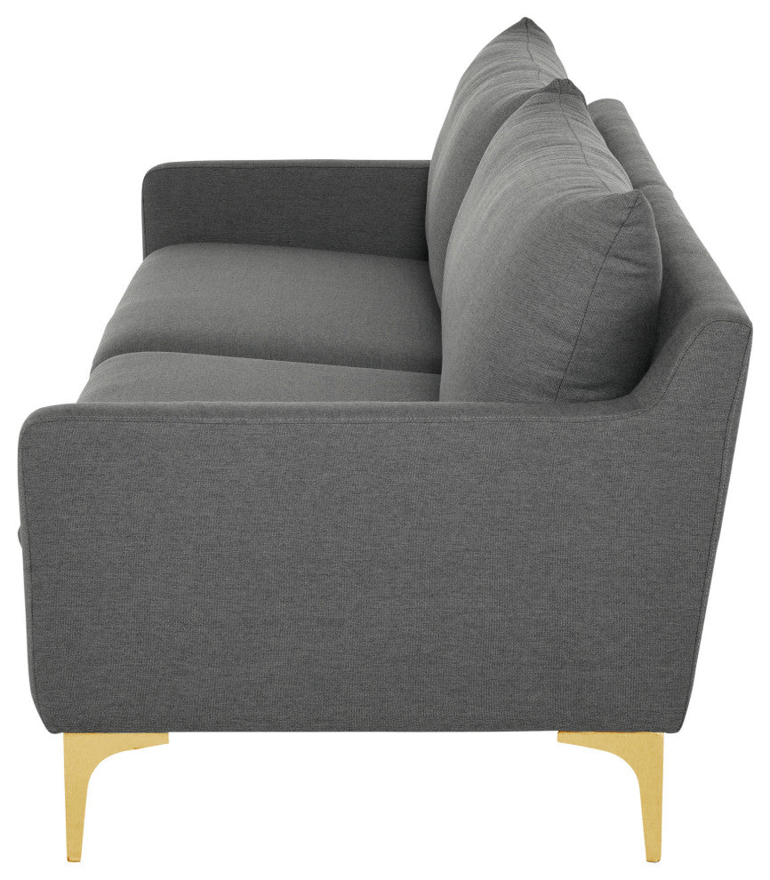 Anders Slate Grey Fabric Triple Seat Sofa, HGSC491