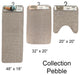 Bath Rug Memory Foam Mat 3D Pebble, Taupe, Contour Rug 20"x20"