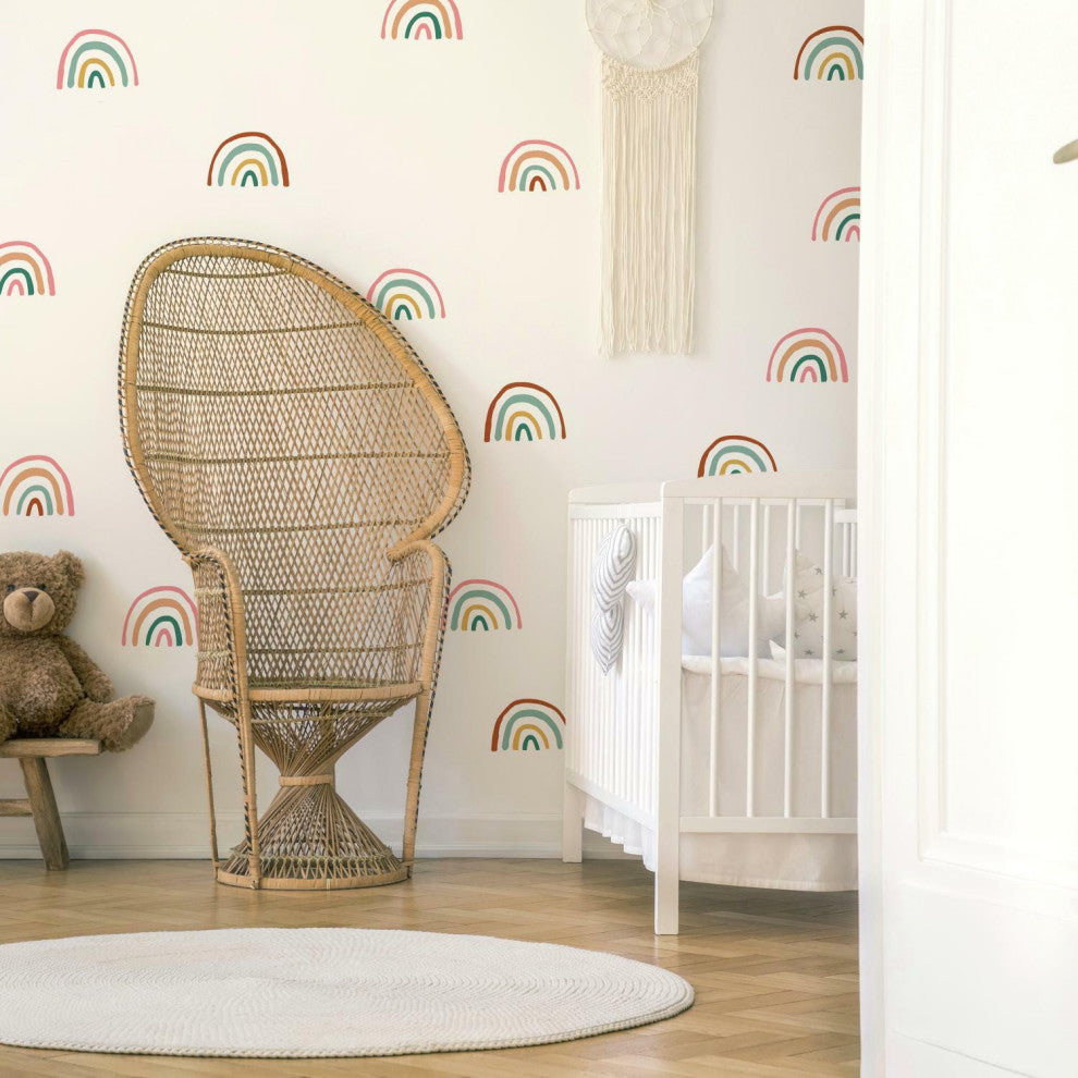 Retro Rainbow Peel And Stick Wall Decals