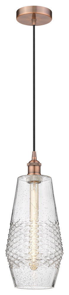 Innovations 616-1P-AC-G684-7 1-Light Mini Pendant, Antique Copper