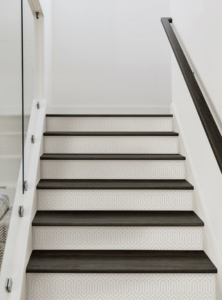 Wavelength Peel and Stick Stair Riser Strips, Beige, 48"w X 6"h, 6 Pack