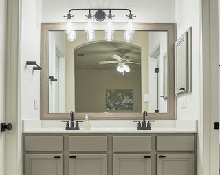 Pendleton Framed Wall Mirror, Driftwood Textured, 28" X 60"