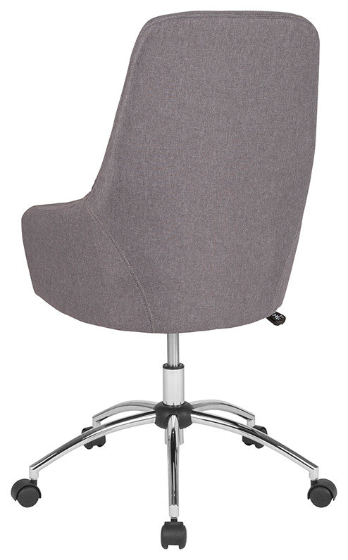 Rennes Home And Office Upholstered High Back Chair In Light Gray Fabric