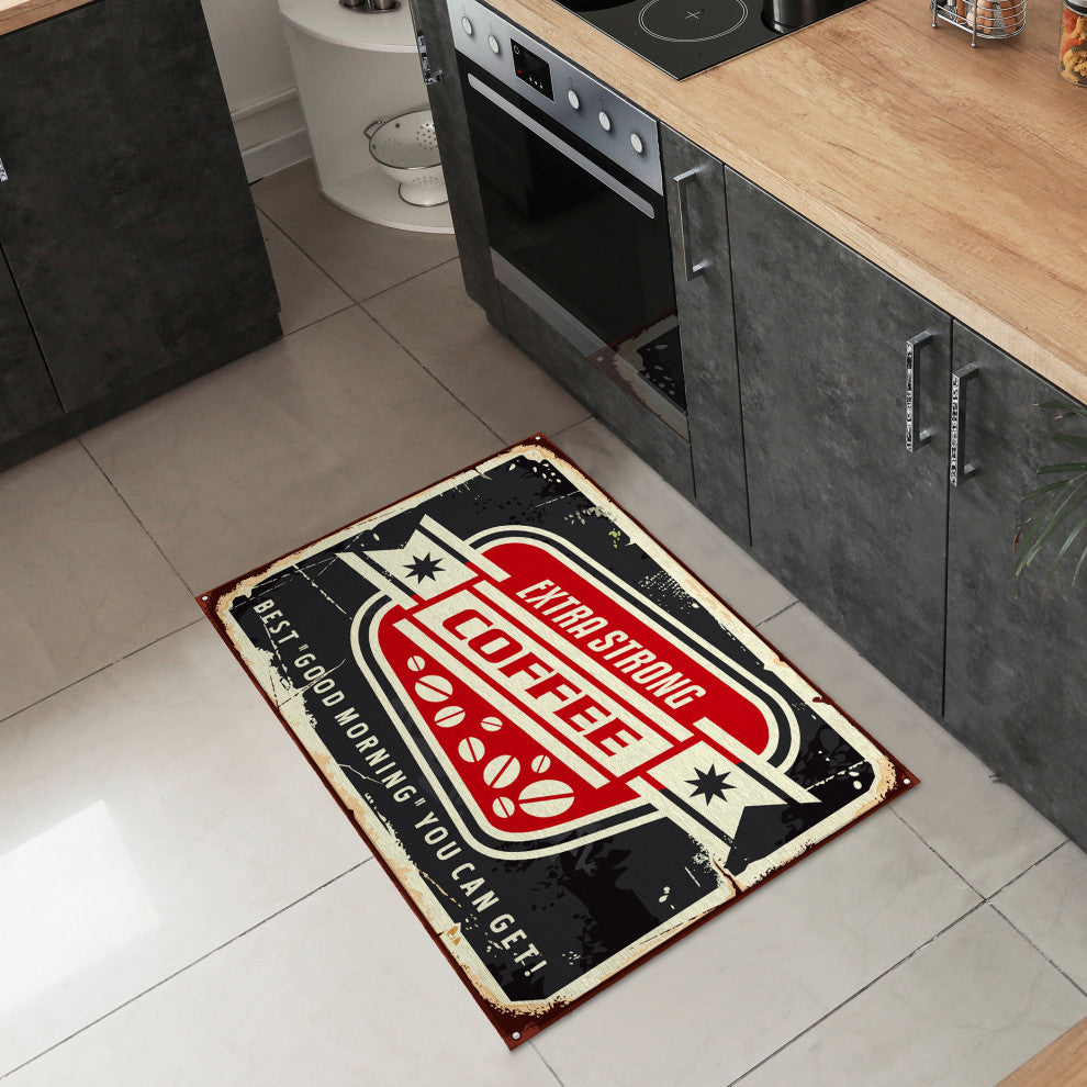 Indoor/Outdoor Kendall KE11 Black Machine Washable 1'8" x 2'6" Rug